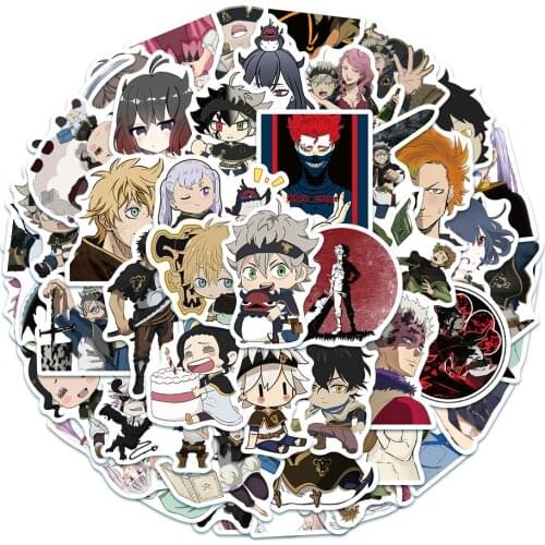 10/30/50OPCS Cartoon Black Clover Anime Graffiti Sticker Laptop Suitcase Waterproof Guitar Decoration Toy Wholesale