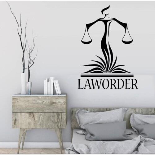 Law Office Wall Decor Decals Lawyer Justice Libra Court Stickers Modern Home Interior Decoration Wallpaper YOYOYU 2019 New WL76