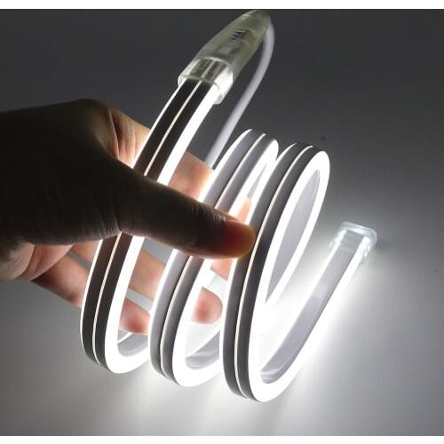 EU 220V Neon Strip Waterproof 2835 Led Strip Double Side Lighting Flexible LED Neon Lights White/Blue/Green/Red/Pink/Warm White