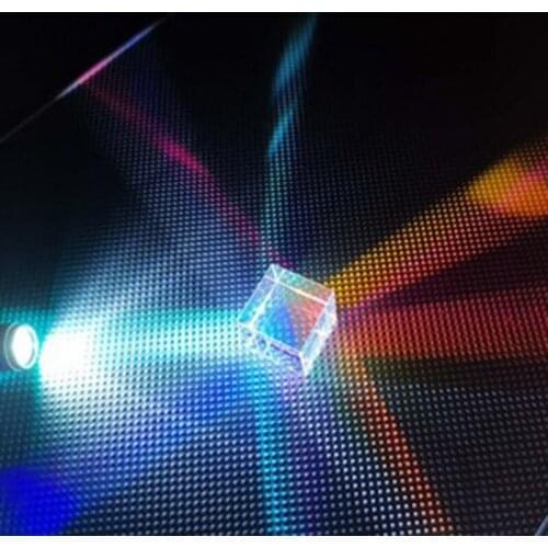 18*18*18mm Optical Prism Rainbow Cube of Light Color Large A Gift Childrens Science Experiment Rainbow Dichroic Prism