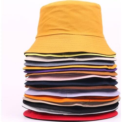 Unisex Summer Foldable Bucket Hat Women Outdoor Sunscreen Cotton Fishing Hunting Cap Men Basin Chapeau Sun Prevent Hats CL055-1