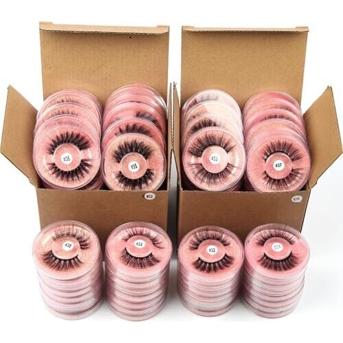 Lashes Wholesale 10/100 pairs 3D Mink Eyelashes Wholesale Lash Packaging Natural False Eyelashes Fluffy Mink Lashes Bulk
