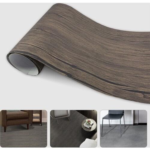 Self-adhesive Wood Grain Floor Stickers Vinyl PVC Wallpaper Anti-Slip Waterproof Tiles Sticker Bedroom Living Room Decor Access
