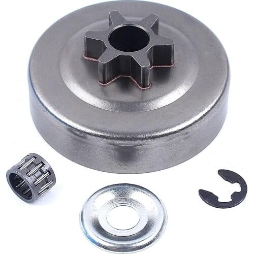 3/8 Pitch 6T Clutch Drum Sprocket Washer E-Clip Kit For STIHL 017 018 021 023 025 MS170 MS180 MS210 MS230 MS250 Chainsaw