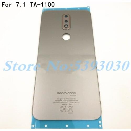 New Original Glass For Nokia 7.1 TA-1100 TA-1096 TA-1095 TA-1085 TA-1097 Glass Rear Back Housing Battery Cover+ Camera Lens