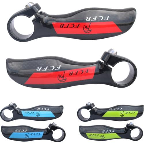 Bar ends Ultra light really ergonomic carbon fiber mtb bicycle handlebar bar end green blue red carbon handlebar