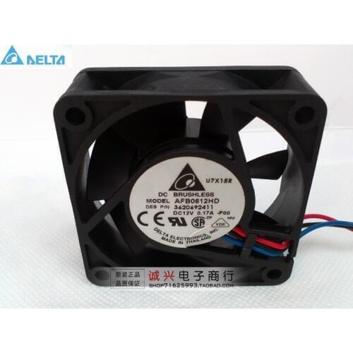For delta 6cm server fan double ball 6020 12V 0.17A AFB0612HD cooling fan