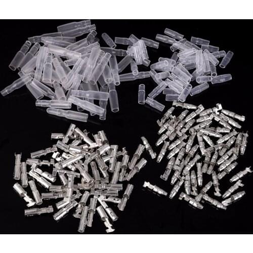 200pcs Car Motorcycle Waterproof Electrical 4mm Wire Connector for Truck Bike