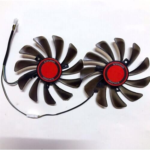 Replacement Graphics Card Dual Fan for XFX RX580 584 588 95mm Video Card Cooler Fan for XFX RX580 584 588 Repair Parts