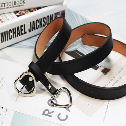 Women belt Fashion PU Leather Metal Heart Pin Buckle belt Party Dress Decor Waistband Women belt