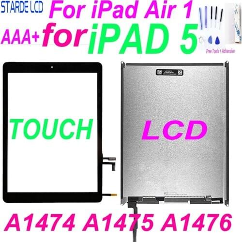 AAA+ LCD For iPad Air 1 for iPad 5 A1474 A1475 A1476 LCD Display or Touch Screen Digitizer 9.7'' Screen Replacement