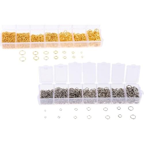 2Box 1500x Metal Open Jump Rings Single Loops Round for Jewlery Findings DIY