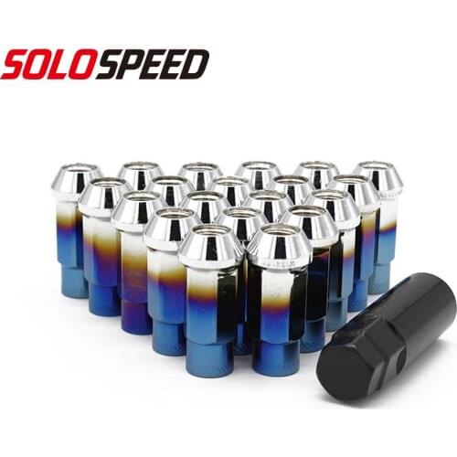 20 pcs M12X1.25 M12x1.5 MTV48 Auto Steel Acorn Rim Extended Open End Wheel Lug Nuts With One Key