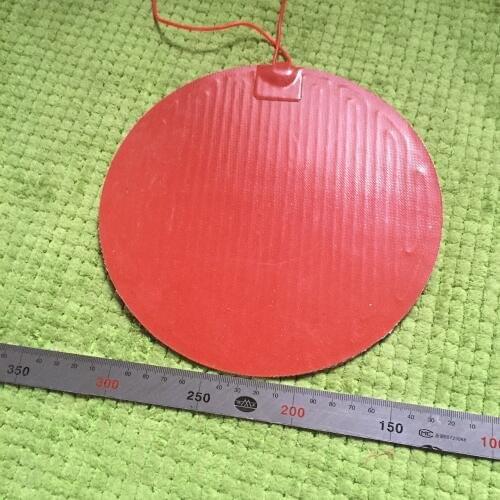 3M adhesive backing Silicone heating pad heater 220V 250W diameter 300mm for 3d printer circular heat bed 1pcs