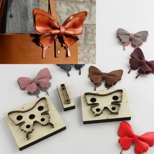 3Pcs Butterfly Wooden Die Cutting Leather Mold Swallowtail Cutting Mold Scrapbook Embossing Jewelry DIY Leather Crafts X4YA