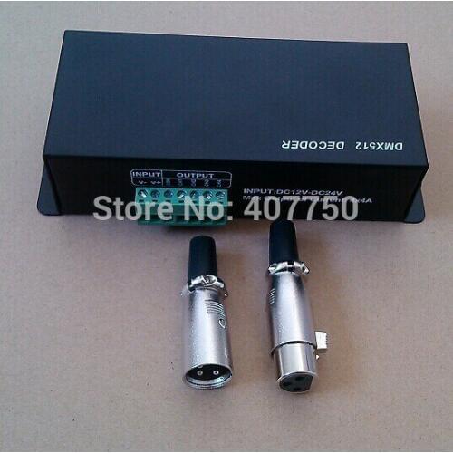 Free shipping to Oceania 4channels output RGBW dmx 512 decoder 4pcs/lot used for controlling dmx rgbw led light