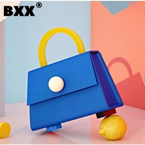 [BXX] Women New Acrylic All-match Color Ball Handbag Shoulder Messenger Bag PU Leather Hand Bag Fashion Trending 2021 GF0204