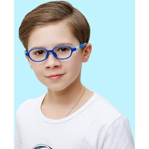 Kids Glasses Anti Blue Ray Lenses Boys Prescription removable Frame 0 Degree Children Anti Reflective Eyewear With Ear Holder