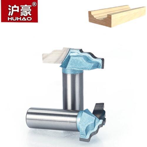 HUHAO 1 PC 1/4" Shank Four Arc CNC Bit Endmill for Wood Woodworking Trimming Router Bits Tool Cabinet Sliding Milling Cutter