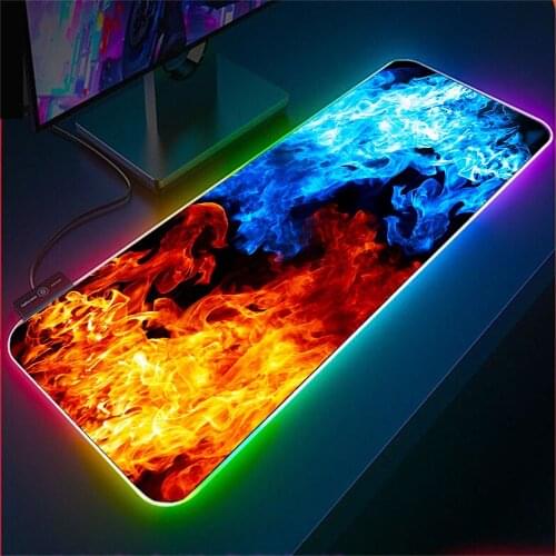 Earth Game Computer Mouse Pad RGB Big Player XXL Mouse Carpet Large Pad Computer Desktop Game Pad with LED Backlight 40x90cm