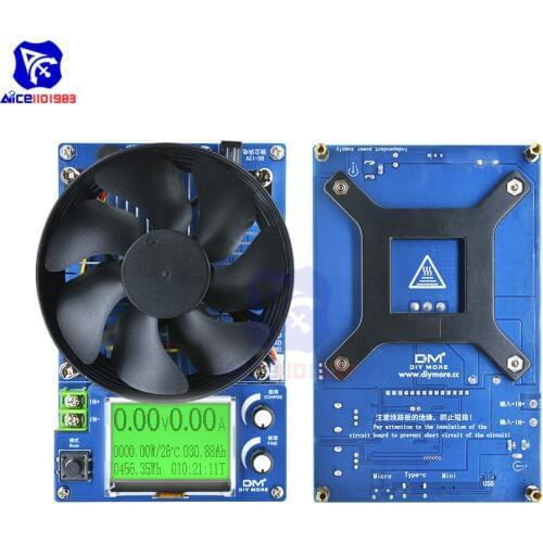 150W Intelligent Electronic Load Discharge Resistance Capacity Power Voltage Current Tester US/EU/AU Adapter Alligator Clip Wire