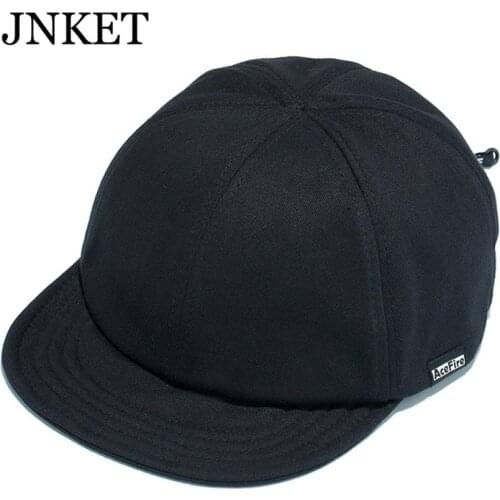 JNKET New Unisex Short Visor Baseball Cap Flat Brim Cap Hip Hop Caps Outdoor Sunhat Snapbacks Hats Gorras Casquette