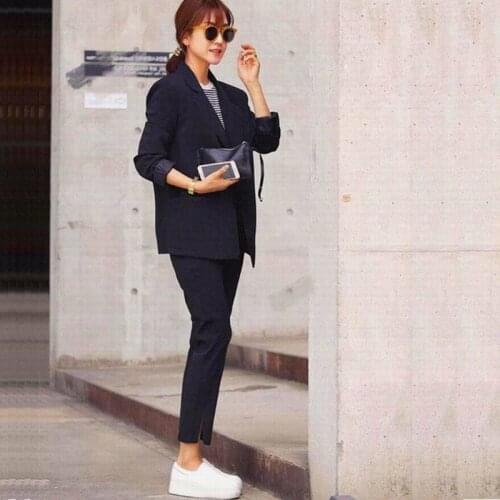Two-piece suit female spring and autumn fashion temperament casual Office Lady professional suit female jacket + pants suit