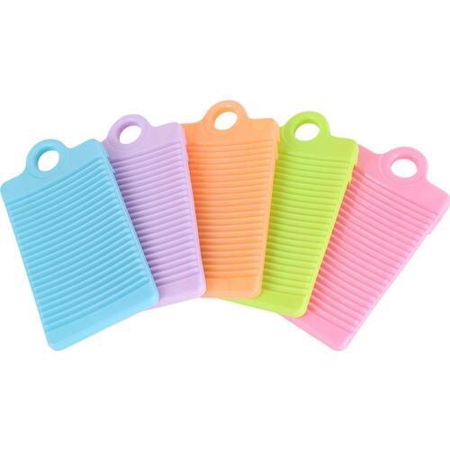 Colorful hangable non-slip plastic thick laundry board underwear laundry washing board hand holding mini small washing board