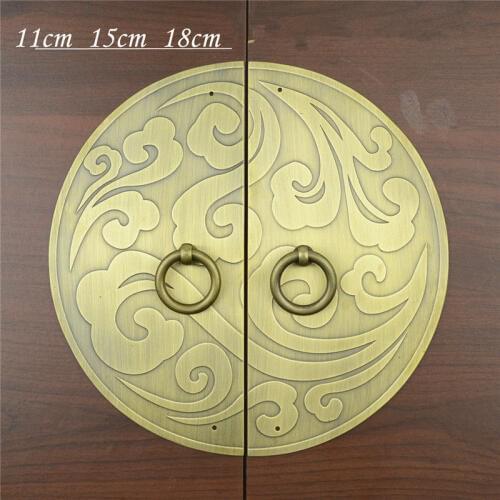 Copper handle Chinese antique metal furniture accessories round door cabinets on the door handle 110mm 150mm 180mm
