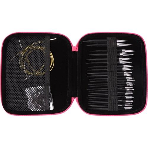 Needles Stitches Knitting Craft Case Crochet Weaving Tools Detachable Circular Needles Set DIY Sweater Carpet Crochet