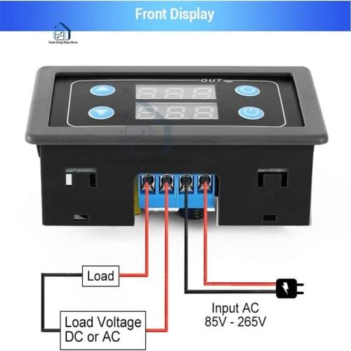 WJ01 One-way 1 channel Delay Cycle Timing Trigger Relay Module DC 12V LED Digital Time Delay Timer Relay Control Switch