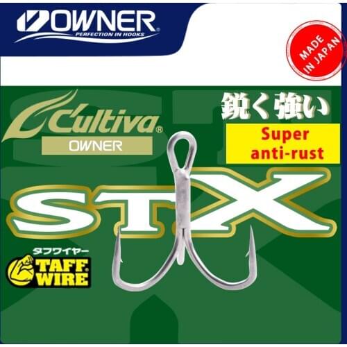 OWNER Original From Japan Cultiva STX-38ZN 11793 Fishing Hooks2#/4#/5#/6#/8#/10#/12#/14# High Carbon Steel Barbed Hook Taff Wire