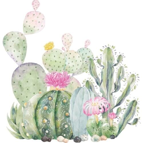 Removable Tropical Plant Cactus Wall Sticker Mural Decal Living Room Bedroom Decoration Home Decor
