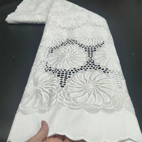 Swiss lace fabric white african lace fabric wedding swiss voile lace in switzerland 5yards cotton lace fabric for dress A32
