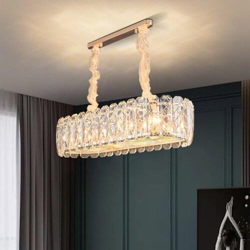 LED Personality oval atmospheric Crystal Chandelier Creative Fashion Restaurant light Bar table Lighting