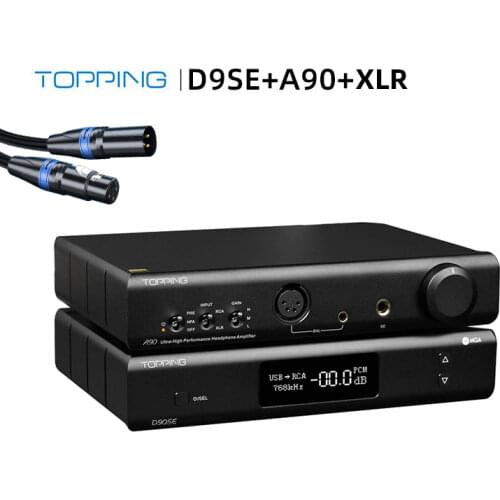 TOPPING D90SE with TOPPING A90 with balanced XLR cable