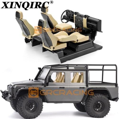 TRX-4 Defender car accessories Guard Yellow/orange interior TRX4 simulation center console seat steering wheel modification