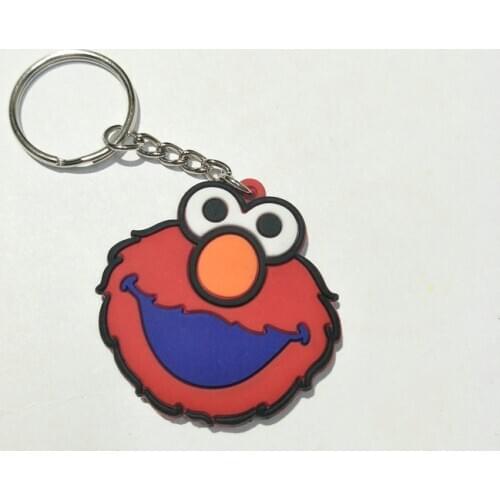Sesame Street ELMO Q version Anime Key Chain PVC Figure Keyring Keychain Keyholder Birthday Gift NEW