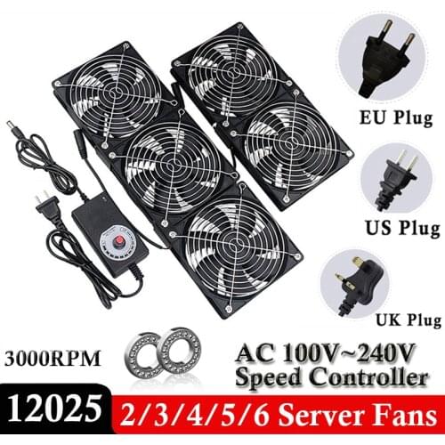 Gdstime 12cm High Speed DC 12V 220V Btc Mining Machine Chassis Workstation Cabinet Radiator 120MM Violent Server Cooling Fan