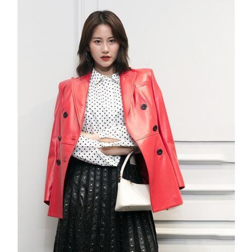 Genuine Leather Jacket Women 100% Sheepskin Coat Korean Vintage Short Womens Real Leather Jackets Chaqueta Mujer 9916 YY1930