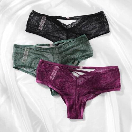 Tromlfz Ladies Sexy Lace Briefs Low Waist Sexy Panties Seamless Thong T Pants Breathable Material Lace Edge 2020 New