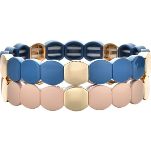 ZMZY Bohemian Geometric Womens Beaded Enamel Stretch Bracelet Femme Boho Pulseira Bransoletki Damskie Bracelet Jewelry Gift