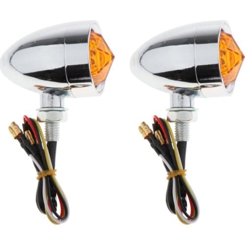 2x Motorcycle Scooter Amber Turn Signals Indicator Lights Lamp High Quality