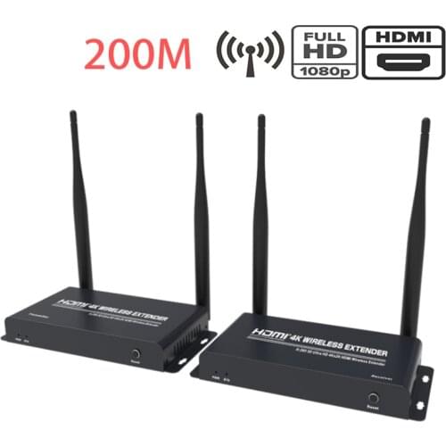 200M HDMI Extender Wireless 1080P HD Cable Extender Audio Video Converter 100M 200M HD Sender 1 To Multi Like 1x3 1x4 Splitter