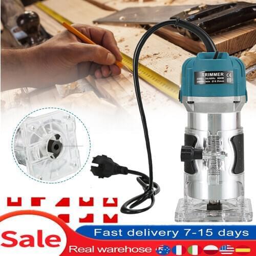 2021 New EU UK US AU Plug 800W Electric Hand Trimmer Router Wood Carving Machine Woodworking Wood Milling Slotting Machine