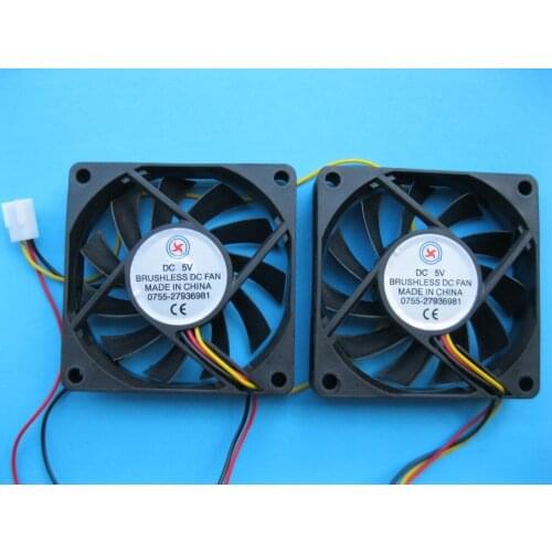 40 Pcs Brushless DC Cooling Fan 5V 7015S 11 Blades 70x70x15mm 3pin Sleeve-bearing