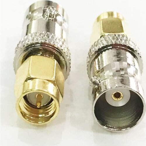 50pcs BNC Female Jack to SMA Male Plug RF Coax Straight Adapter Connector