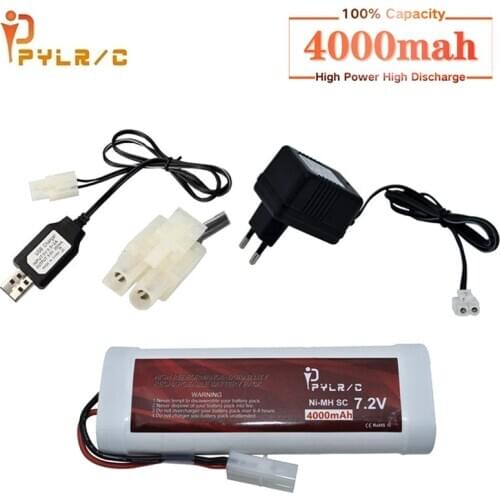 7.2v 4000mAh Battery 15c with Tamiya Discharge Connector SC*6 Cells 7.2v Ni-MH Battery Pack for RC Racing Cars Boats