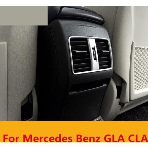 Car styling Rear air conditioning vent decorative frame air outlet trim strip Interior decoration For Mercedes Benz GLA CLA