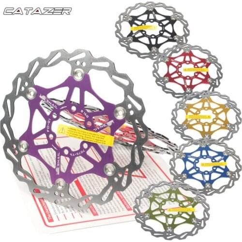 Catazer MTB Mountain Bike Floating Disc Brake Pads 160mm 180mm 203mm Six-nail Disc Rotor Bicycle Brake Pad